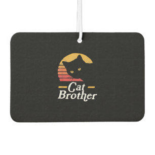 Cat Brother Vintage Style Retro Gift For Cat Lover Car Air Freshener