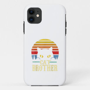 Cat Brother Vintage Style Retro Gift For Cat Lover Case-Mate iPhone Case