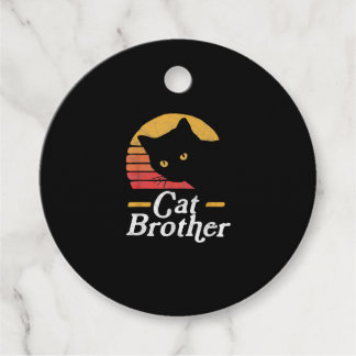 Cat Brother Vintage Style Retro Gift For Cat Lover Favour Tags
