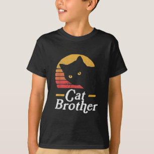 Cat Brother Vintage Style Retro Gift For Cat Lover T-Shirt