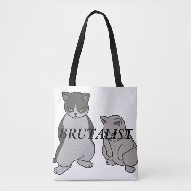 CAT BRUTALIST  TOTE BAG (Front)