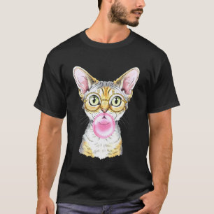 Cat Bubble Gum Cute Cat Pink Bubblegum Women T-Shirt