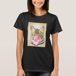 Cat Bubble Gum  Feline T-Shirt