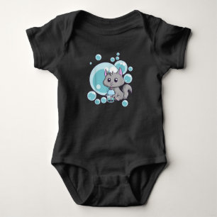 Cat Bubble Tea Gift   Funny Boba Tea Cats Design Baby Bodysuit