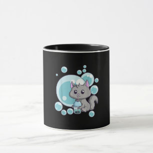 Cat Bubble Tea Gift Funny Boba Tea Cats Design Mug