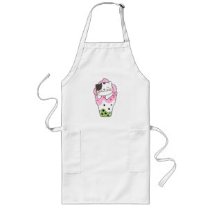 Cat Bubble Tea Long Apron