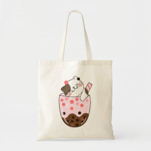 Cat Bubble Tea Tote Bag