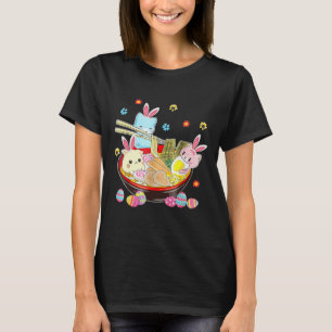 Cat Bunny Ears Ramen Kawaii Easter Day Anime Lover T-Shirt