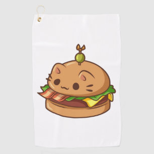 Cat Burger 2 Golf Towel