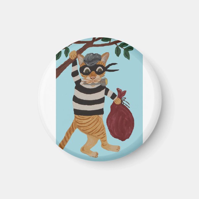 Cat Burglar Magnet (Front)