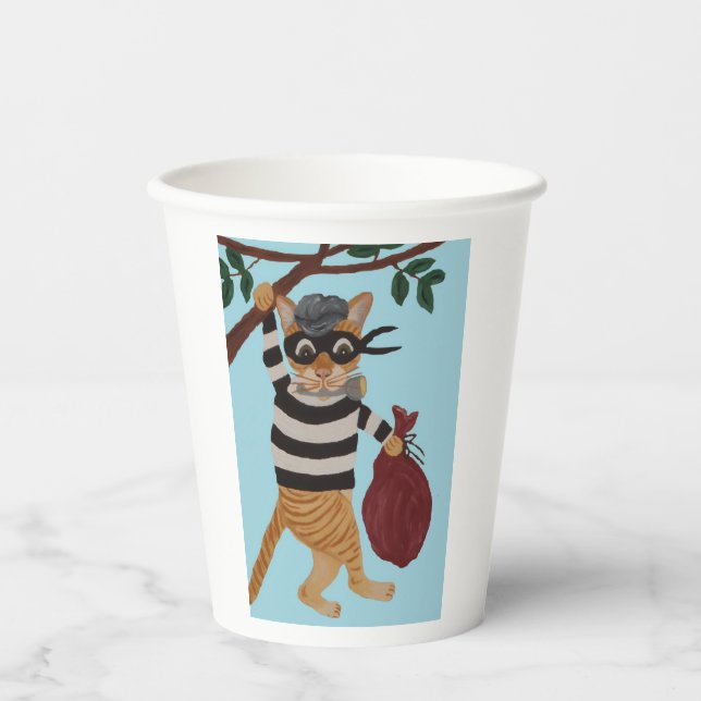 Cat Burglar Paper Cups (Front)