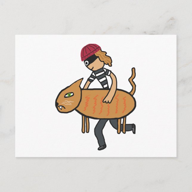 Cat Burglar Postcard (Front)