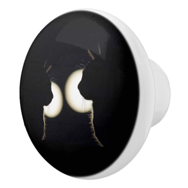 Cat Burglars Spotted Ceramic Knob (Right)