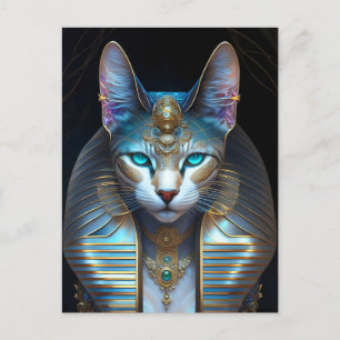 cat bust cool postcard
