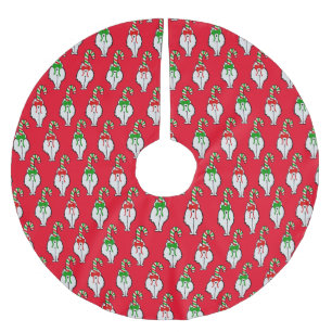 Cat Butt Christmas Brushed Polyester Tree Skirt