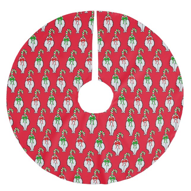 Cat Butt Christmas Brushed Polyester Tree Skirt (Front)