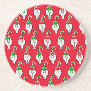 Cat Butt Christmas Coaster
