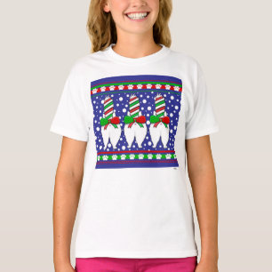 Cat Butt Christmas Green T-Shirt