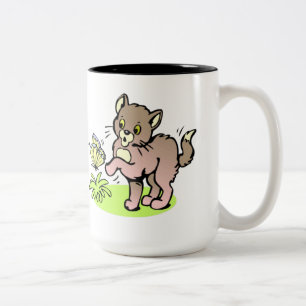 Cat & Butterfly Childrens Mug