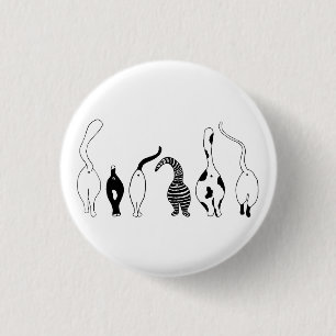 Cat Butts 3 Cm Round Badge