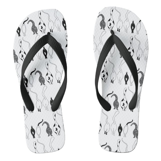 Cat Butts Pattern Jandals (Footbed)