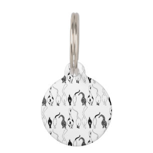 Cat Butts Pattern Pet Tag
