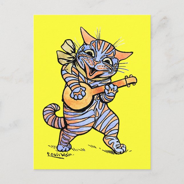 Cat by Louis Wain Postcard (Front)