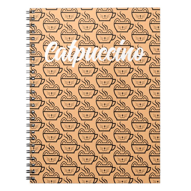 Cat Cafe pattern Notebook (Front)