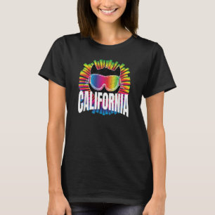 Cat California Rainbow Kitty Cat w Ski Goggles Rad T-Shirt