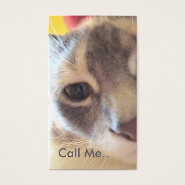 Cat Call Me Card (Front)