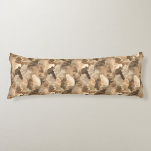 Cat Camouflage Botanical Guest Room Decor Cottagec Body Cushion