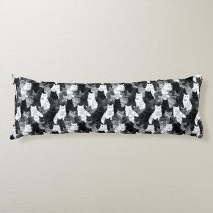 Cat Camouflage Botanical Home Decoration Artistic Body Cushion