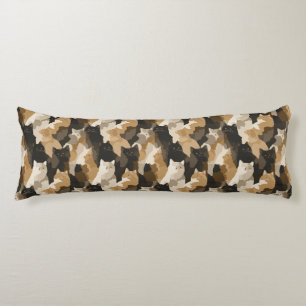 Cat Camouflage Bouquet Coastal Decor Victorian Flo Body Cushion
