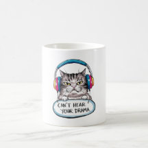 Cat Can’t Hear You Mug – Drama Filter: On