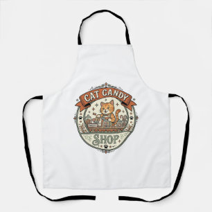 Cat Candy Shop Cat Candy Shop Cat Vintage Vector A Apron