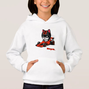 Cat car racing toddler t-shirt