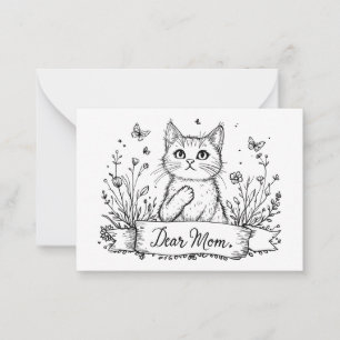 Cat card for mum.