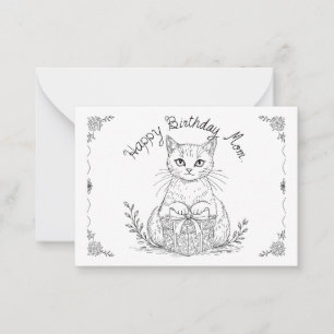 Cat card for mum.