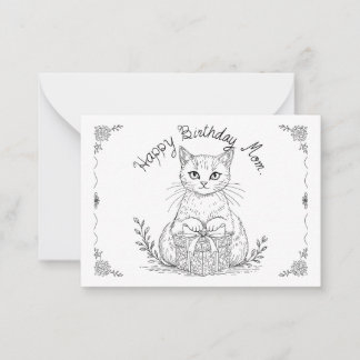 Cat card for mum.