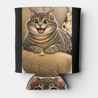 Cat caricature can cooler