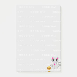 Cat Cartoon Personalised Things To Do Post-it Notes
