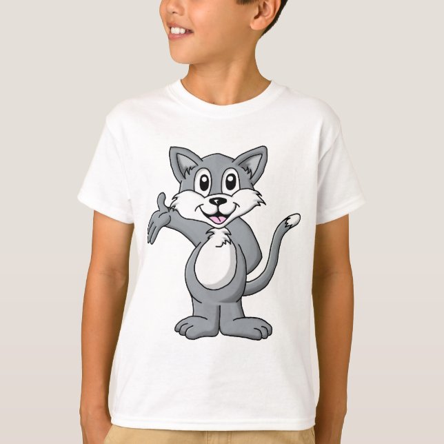 Cat Cartoon T-Shirt (Front)