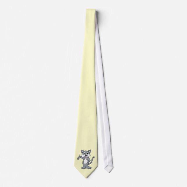 Cat Cartoon Tie (Front)