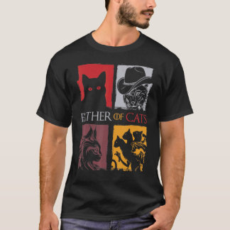 Cat Cat Dad Fabulous Father Of Cats T-Shirt