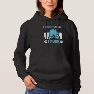 Cat Cat Meme I Don't Snore I Purr I Cat Hoodie
