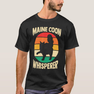 Cat Cat Mum Dad Fur Parent Maine Coon Whisper T-Shirt