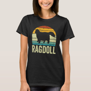 Cat  Cat Mum Kitten Daddy Fur Parent Retro Ragdoll T-Shirt