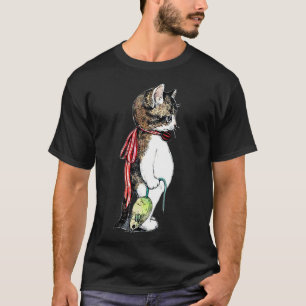 cat catch mouse funny lover kitten lover cat  T-Shirt