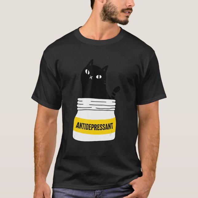 Cat  Cats Are Antidepressant T-Shirt (Front)