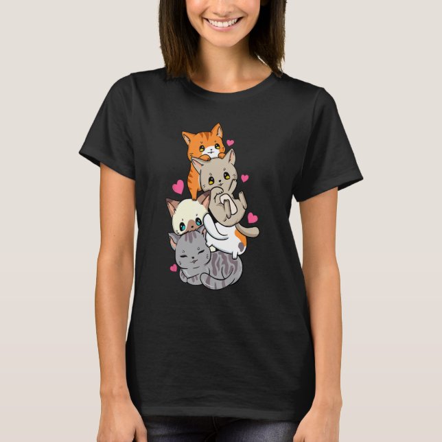 Cat Cats Cute Kitty   Neko Gift T-Shirt (Front)